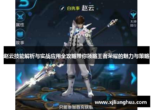 赵云技能解析与实战应用全攻略带你领略王者荣耀的魅力与策略